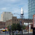The Guaranteed Pure Milk bottle landmark in downtown Montreal