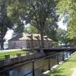 Stone fur trade warehouse beside the old Lachine Canal in Lachine